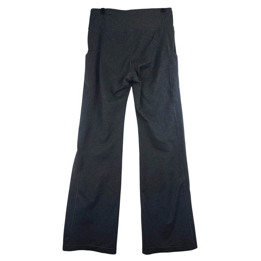 Luga Yoga Pants Charcoal Gray Heathered Bootcut Side Pockets Large Womens Medium - Picture 2 of 9